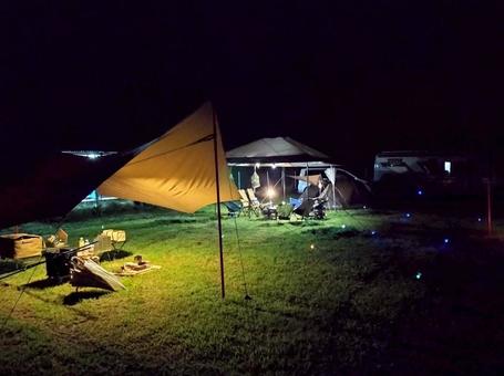キャンプの夜 キャンプの夜の写真