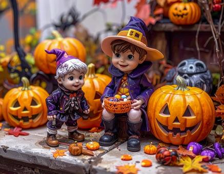 ハロウィン トリックオアトリートな置物 ハロウィン トリックオアトリートな置物の写真