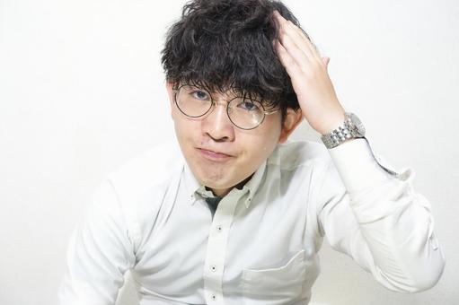 かわいいポーズを取るサラリーマン3 かわいいポーズを取るサラリーマン3 かわいい,ポーズ男子,ギャップ萌えの写真素材