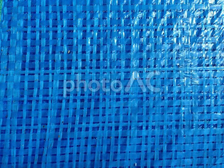 ブルーシートの模様 ブルーシート,模様,テクスチャの写真素材