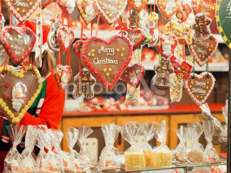クリスマスマーケットのお菓子 クリスマス,チョコレート,市場の写真素材