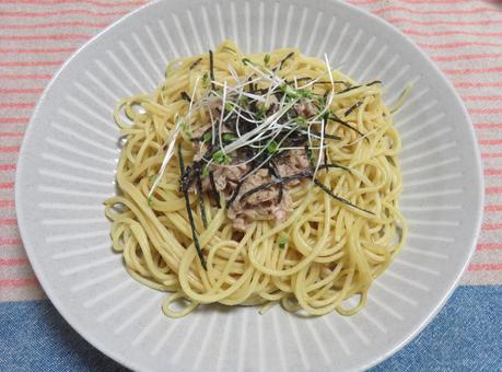 和風パスタ パスタ,献立,メニューの写真素材