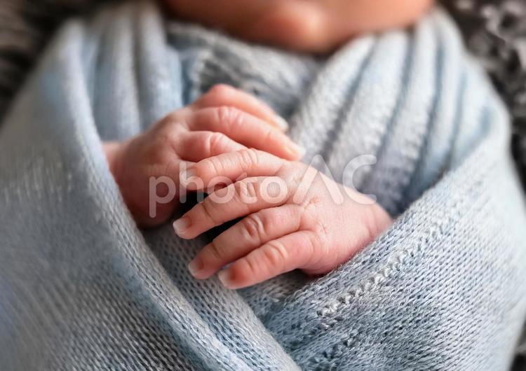 新生児の赤ちゃんの手 新生児,手,赤ちゃんの写真素材