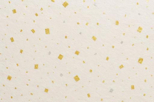 金箔銀箔　白い和紙　背景の写真