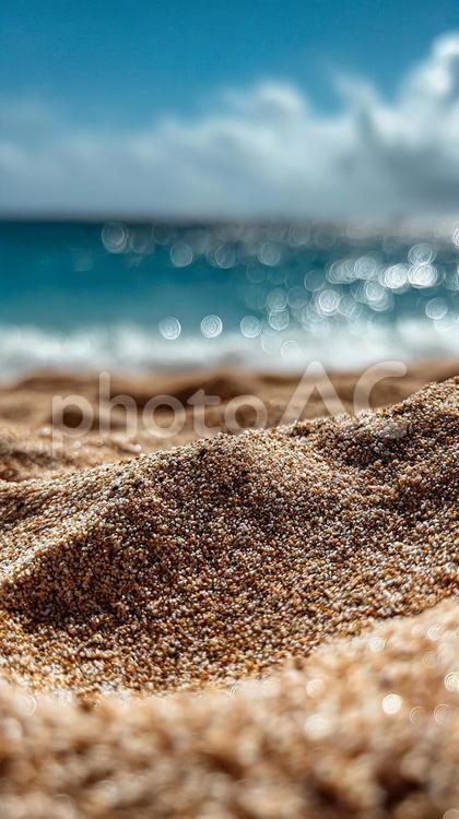 波打ち際のきらめく砂の粒 砂,砂浜,ビーチの写真素材