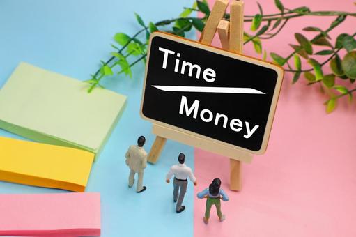 お金と時間の価値 お金,時間,貯蓄の写真素材