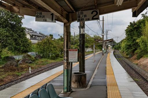 しなの鉄道 しなの鉄道 しなの鉄道,滋野駅,駅の写真素材
