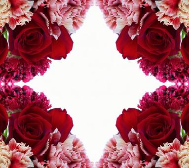 赤やピンクの3種花柄イメージ素材 赤やピンクの3種花柄イメージ素材 花,赤,バラの写真素材
