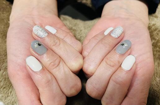 ジェルネイルツイード ジェルネイル,ネイルサロン,セルフネイルの写真素材