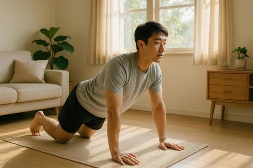 朝の筋トレルーティンの写真