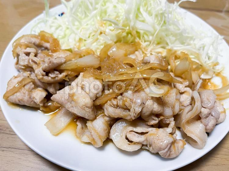 豚の生姜焼き 豚の生姜焼き,生姜焼き,豚肉の写真素材