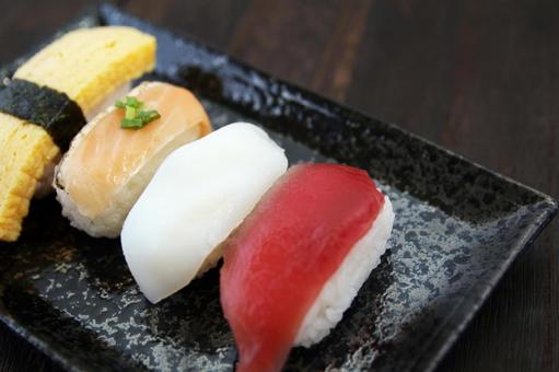 色とりどりの寿司盛り合わせ 寿司,盛り合わせ,海苔の写真素材