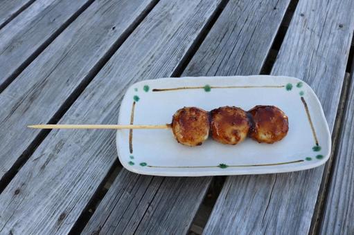 じゅうねん味噌だんご(横) じゅうねん味噌だんご(横) 団子,じゅうねん味噌,じゅうねんの写真素材