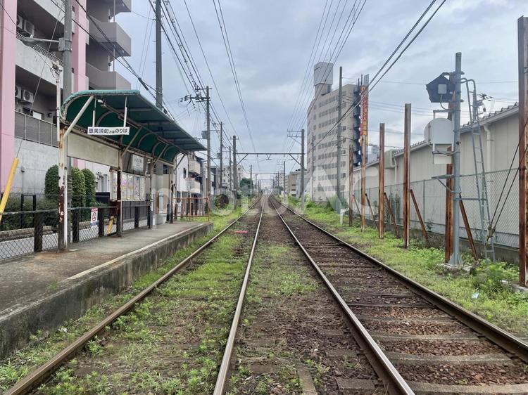阪堺電気軌道線　いまふね駅の踏切 いまふね駅,西成,天下茶屋の写真素材