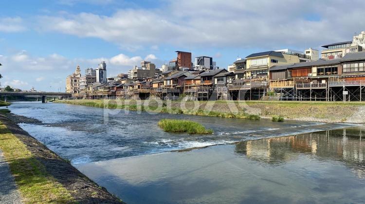 京都鴨川の風景 トラベル,京都,鴨川の写真素材