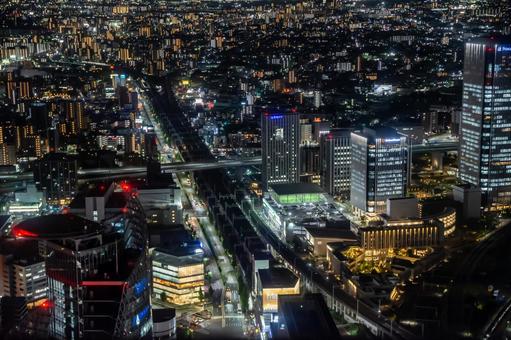 名古屋の夜景 名古屋,夜景,都市の写真素材