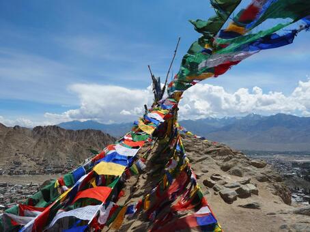 レー ラダック,レー,レー王宮の写真素材