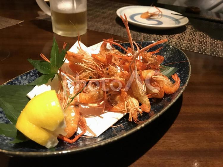 てながえびの唐揚げ盛り合わせ てながえび,唐揚げ,手長海老の写真素材
