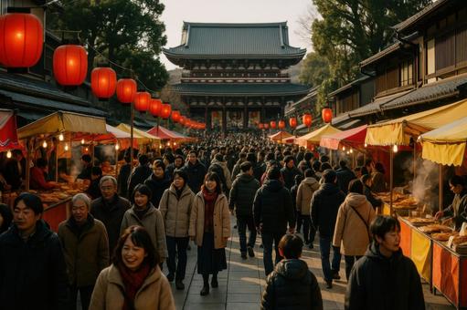 門前町の賑わい 門前町の賑わいの写真