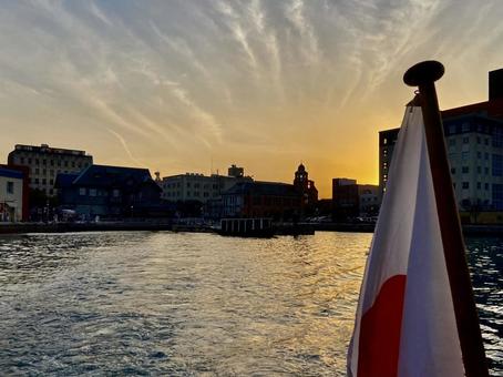 夕暮れどきの港2 夕暮れどきの港2 夕暮れ,夕暮れどき,港の写真素材