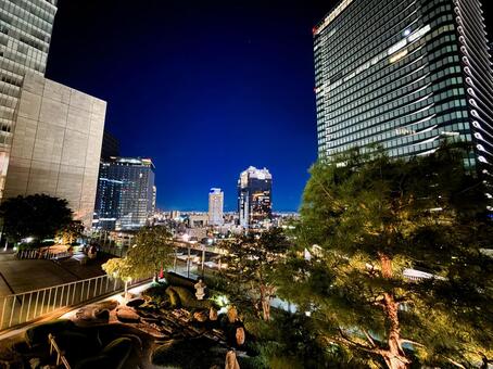 梅田の夜景 梅田,大阪,夜景の写真素材