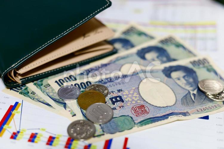 財布とお金　ビジネス 財布,サイフ,お財布の写真素材