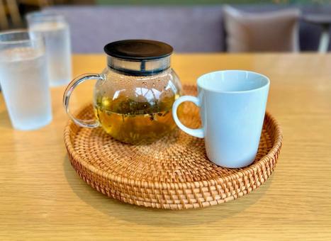 ジャスミンティー ジャスミンティー ティータイム,お茶,ポットの写真素材