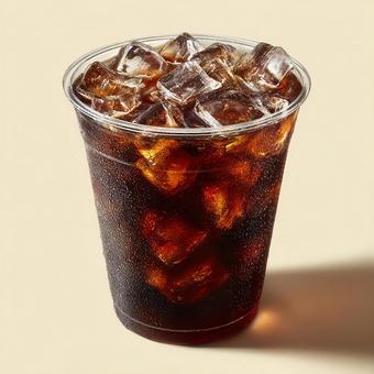 冷たい雫が光るアイスコーヒー 冷たい雫が光るアイスコーヒーの写真