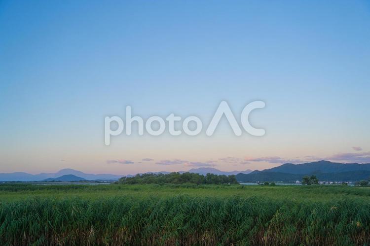癒される風景写真 夕日,山,夕方の写真素材