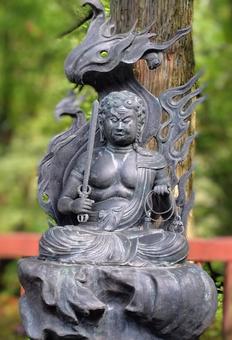 炎の不動明王様。 風景,木,自然の写真素材