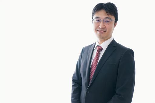 笑顔のビジネスマン 笑顔のビジネスマン ミドル,キャリアマン,にこやかの写真素材