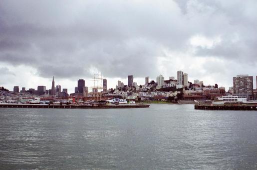サンフランシスコの街並み アメリカ,サンフランシスコ,島の写真素材