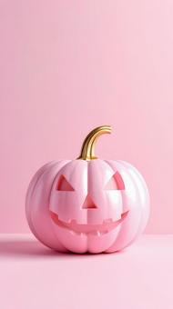 ピンクゴールドなハロウィンかぼちゃ ピンクゴールドなハロウィンかぼちゃの写真
