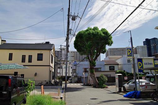 都心住宅街の町角風景 都心住宅街の町角風景 住宅街,都心,隘路の写真素材