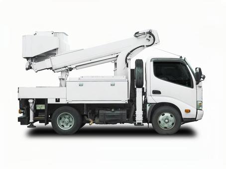 高所作業車 白 高所作業車 白 高所作業車,白,ブームの写真素材