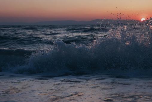 波飛沫 波飛沫の写真