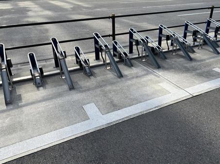 自転車置き場 自転車置き場 駐輪場,置き場,二輪の写真素材
