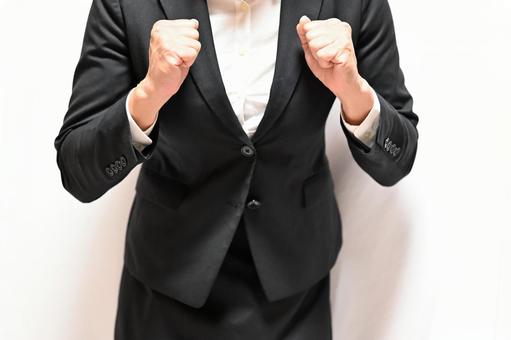 応援するスーツの人 応援するスーツの人の写真