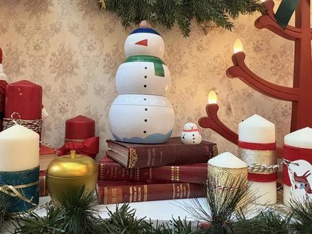 クリスマスのディスプレイ クリスマス,飾り,スノーマンの写真素材