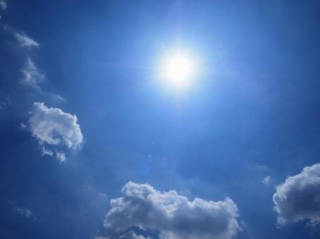 まばゆく輝く夏の太陽 まばゆく輝く夏の太陽の写真