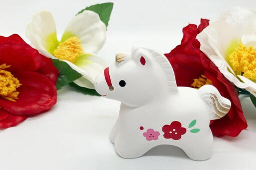 年賀状素材 午 年賀状,午,干支の写真素材