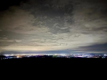 深夜の壮大な風景の素材 夜,街並み,遠くの写真素材