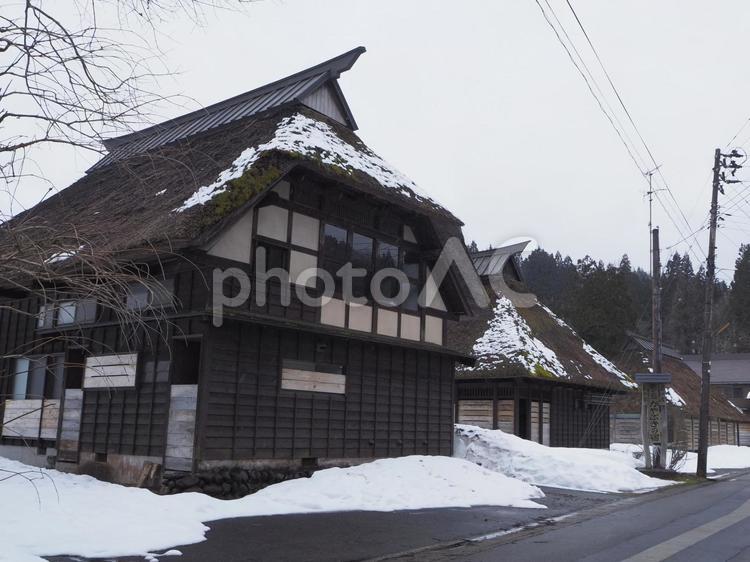 萩ノ島環状集落の街並み　新潟県柏崎市 萩ノ島環状集落の風景,新潟県柏崎市,萩ノ島環状集落の写真素材
