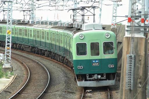 京阪電車 京阪電車 電車,旅行,私鉄の写真素材