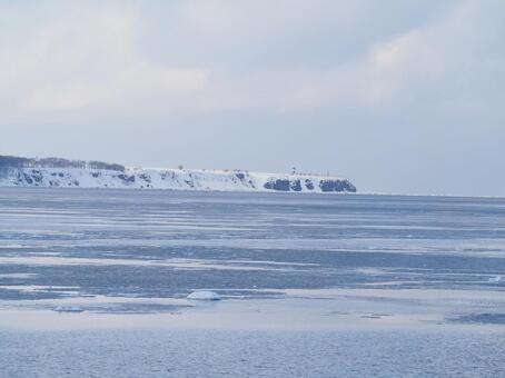 オホーツク海の流氷 鷲,北海道,流氷の写真素材
