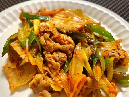 豚キムチ 豚キムチ 豚キムチ,炒め物,手料理の写真素材