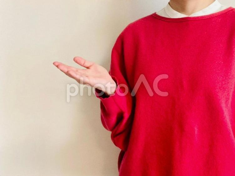 お先にどうぞ、のジェスチャーをする女性 どうぞ,案内,説明の写真素材