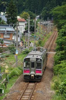 奥羽本線の電車 奥羽本線の電車 奥羽本線,列車,電車の写真素材