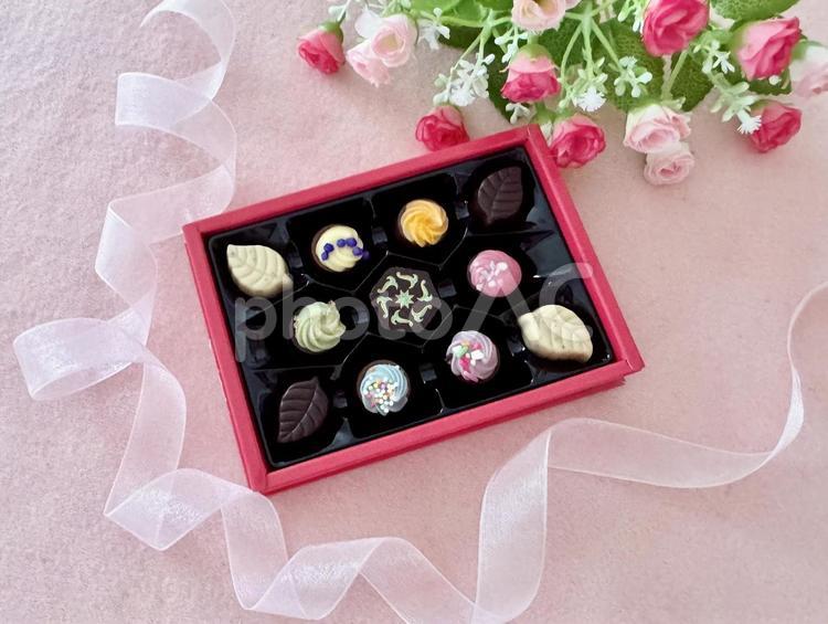 バレンタイン用のかわいいチョコレート チョコレート,バレンタイン,甘いの写真素材