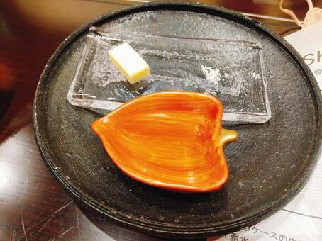 フレンチコースの塩とオイル フレンチ,グルメ,食べ物の写真素材